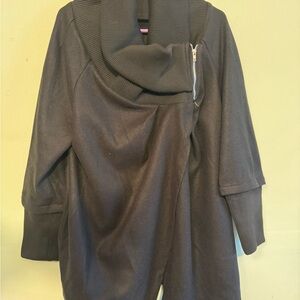 Black Cowl Neck Coat
